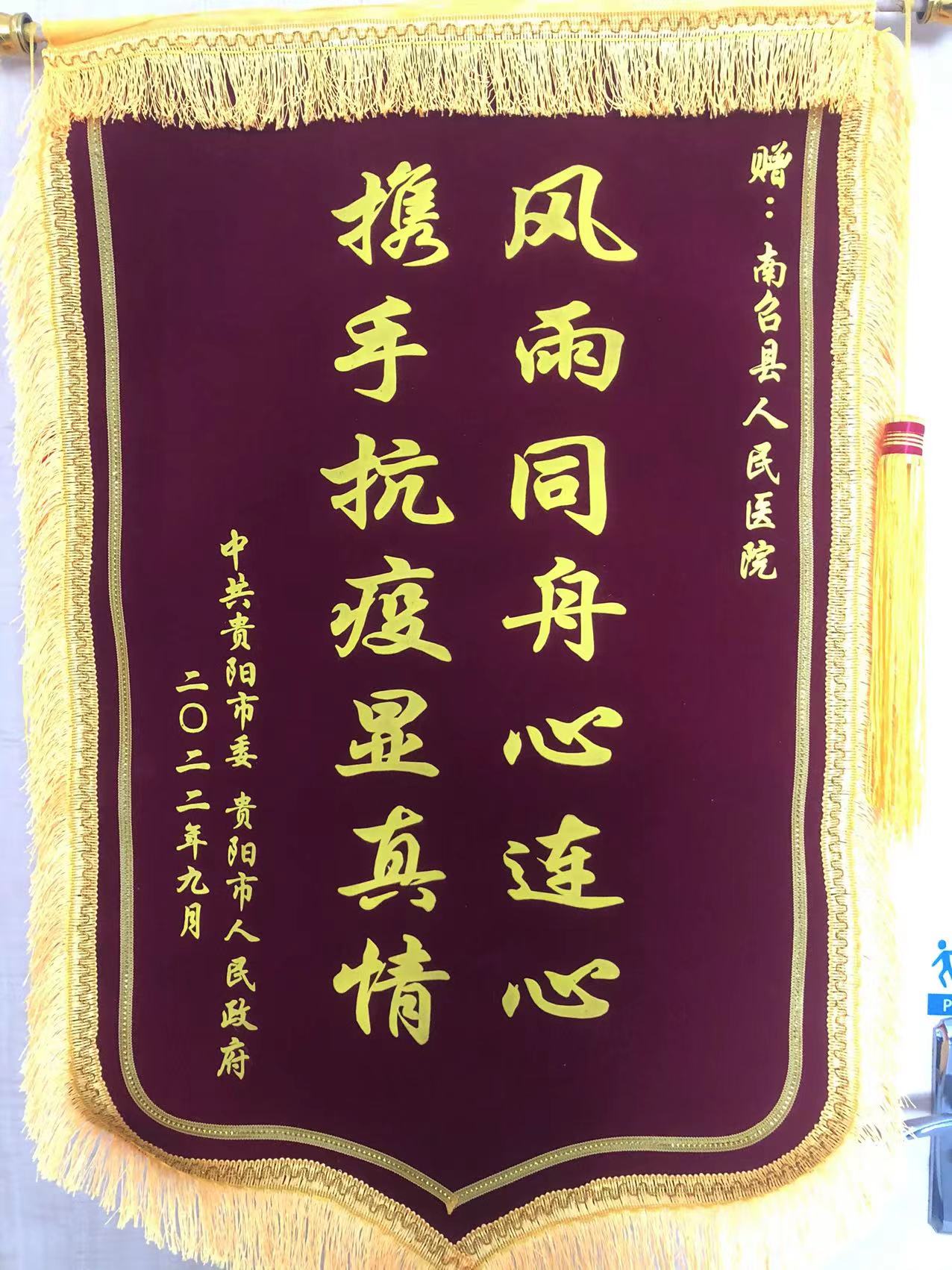 携手贵阳共同抗疫锦旗